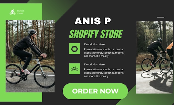 design bicycle website, bike website, shopify store, bike store