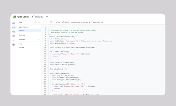 automate google sheets, docs, drive, and gmail via apps script