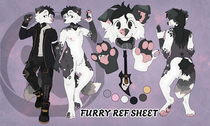 draw furry ref sheet, anthro ref sheet, nsfw ref sheet, fursona design,oc design