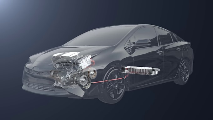 do 3d automotive engine animation, 3d mechanical animation, car engine animation