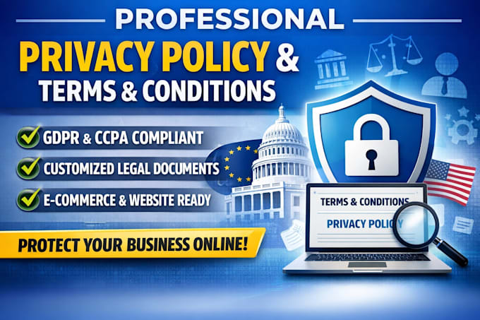 write gdpr compliant privacy policy for website shopify store or app