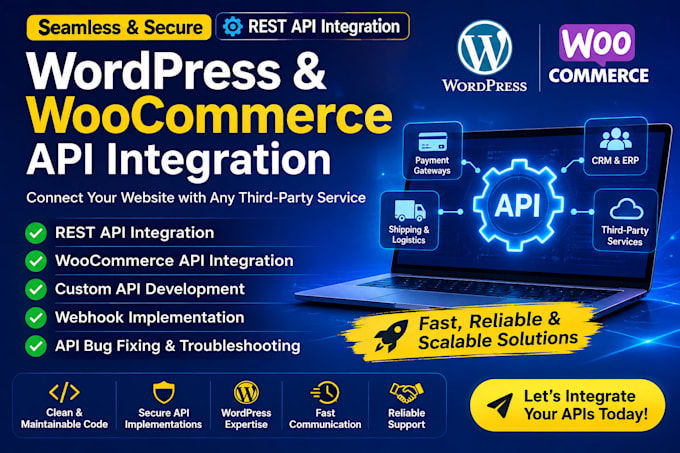 integrate custom API, rest API in wordpress and woocommerce