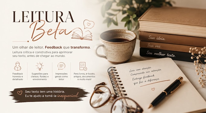 farei uma leitura completa do seu manuscrito e darei o feedback