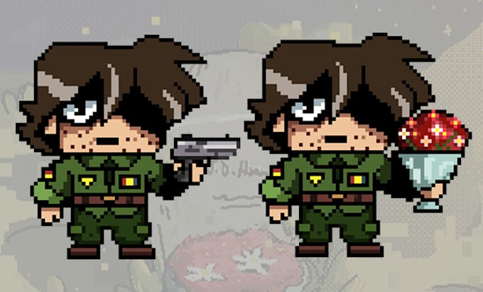 draw pixel art illustration and animation