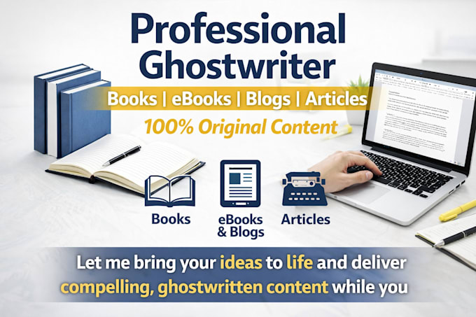 ghostwrite or edit unique books with extraordinary plots