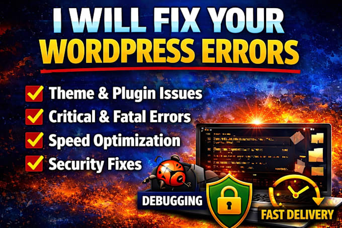fix wordpress bugs, errors, and issues professionally