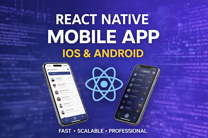 develop a react native mobile app for ios and android