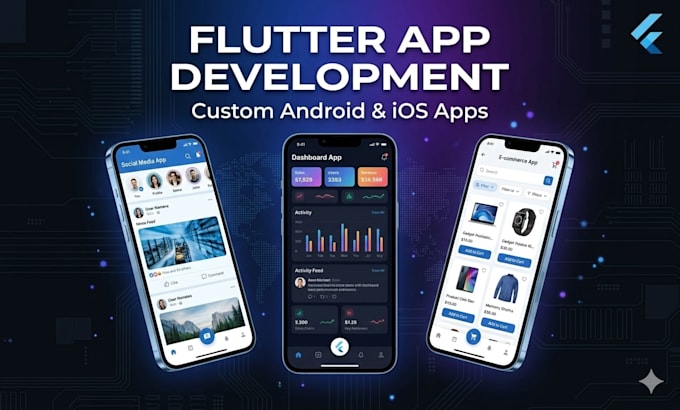 develop mobile app, ios and android app development as flutter developer