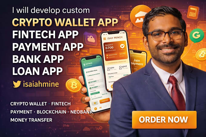 develop fintech app, neobank app, crypto wallet app, lending app, payment app