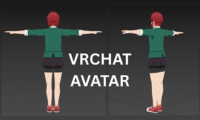 Make custom high compatible anime vr chat avatar model anime vrc ...