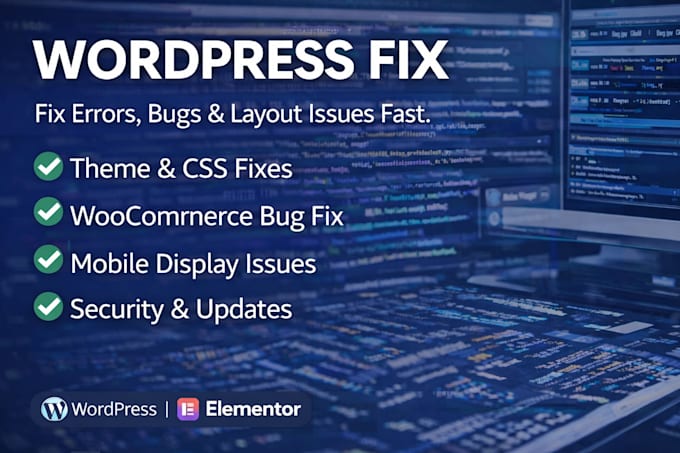 fix broken our outdated wordpress  website
