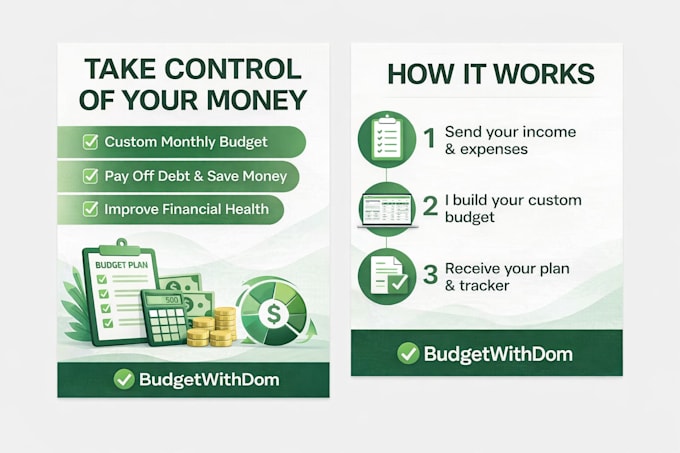 create a personalized monthly budget and debt payoff plan