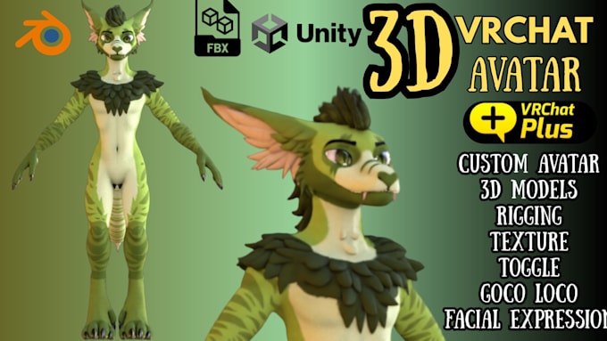 edit and fix vrchat avatar outfits toggles physbones vtuber rigging furry vtuber