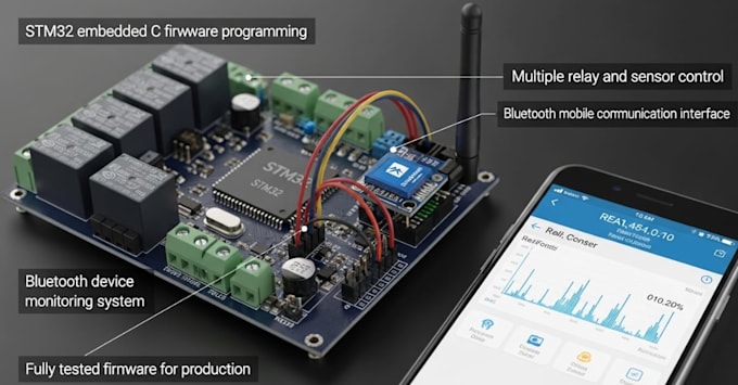 develop embedded c firmware for esp32 arduino stm32 mcu iot wireless device