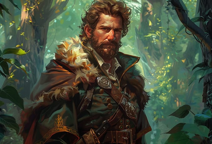 draw digital portrait art as a character