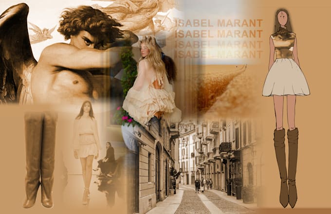 create a fashion mood board and visual concept