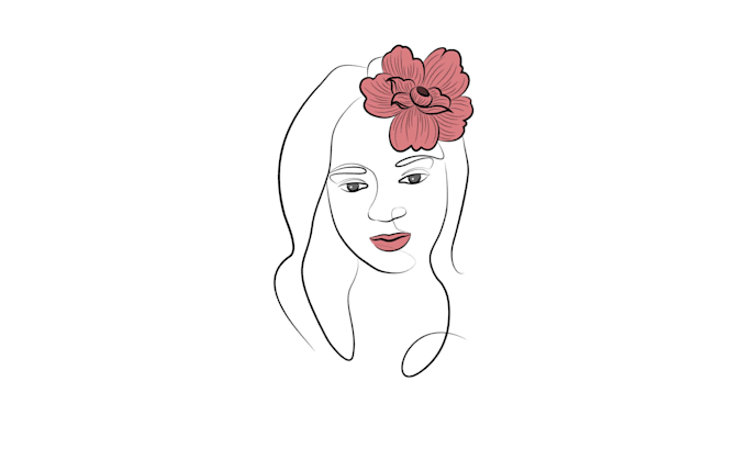 draw minimalist unique one line art vector portrait illustration