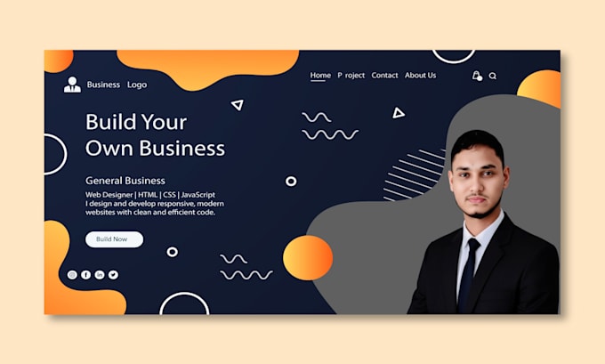 design a responsive website using HTML CSS and javascript