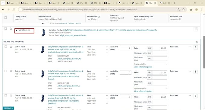 fix amazon variation, parent child listing, and flat file