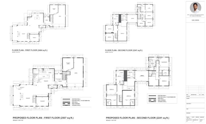 draft 2d autocad house and residential floor plans for city permits