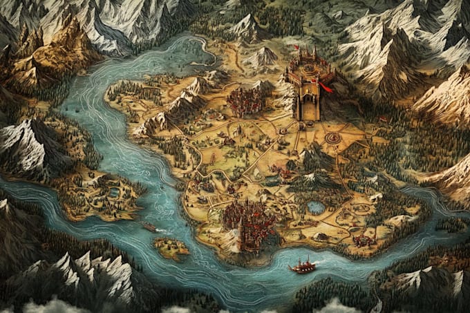 draw a custom map for fantasy, scifi, book or