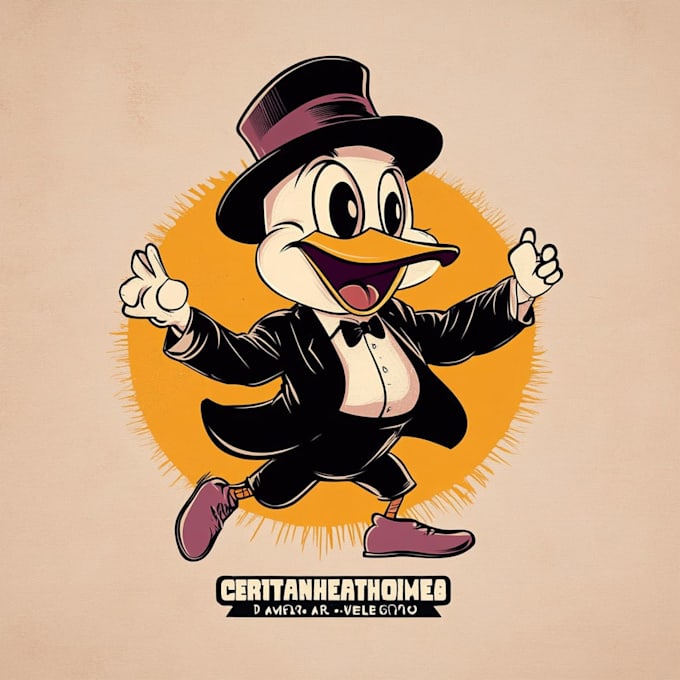 create a retro style cartoon mascot illustration