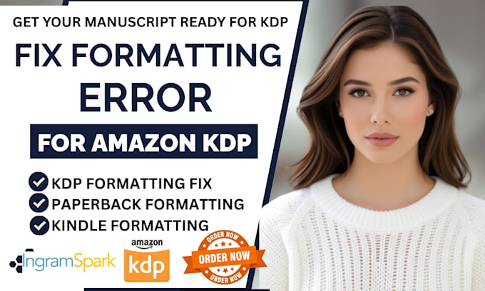 fix kindle, paperback formatting errors for KDP books