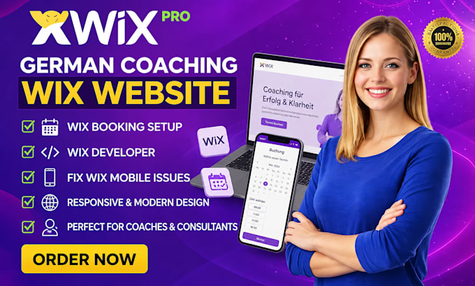 do german coaching wix website, wix booking, wix developer,fix wix mobile issues