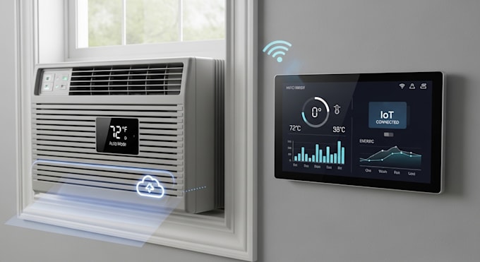smart window air conditioner, hvac embedded controller with iot climate control