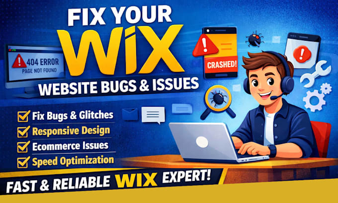 fix wix website bugs issues ecommerce bugs and optimize ecommerce website