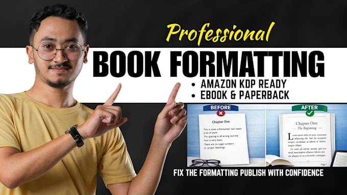 do book formatting kindle ebook, paperback formatting for amazon KDP