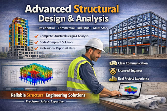 do complex structure design and analysis and civil engineering project