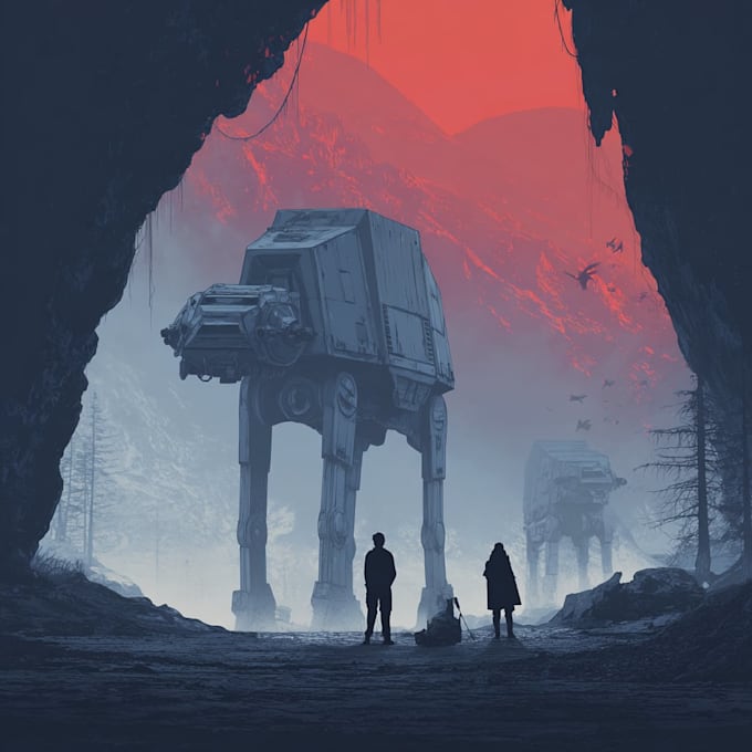 create star wars and sci fi illustration