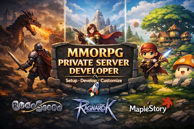 develop and setup custom mmorpg private server with features