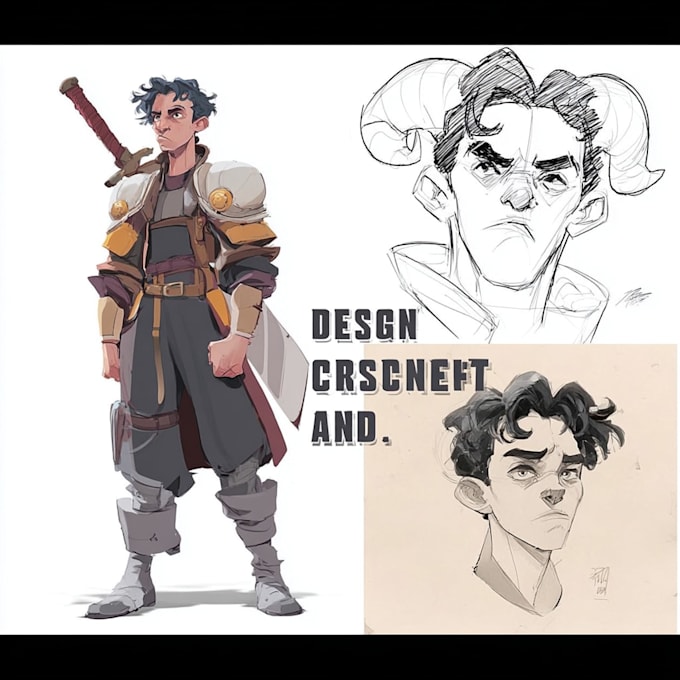 Draw character design and concept art by Caleoete | Fiverr