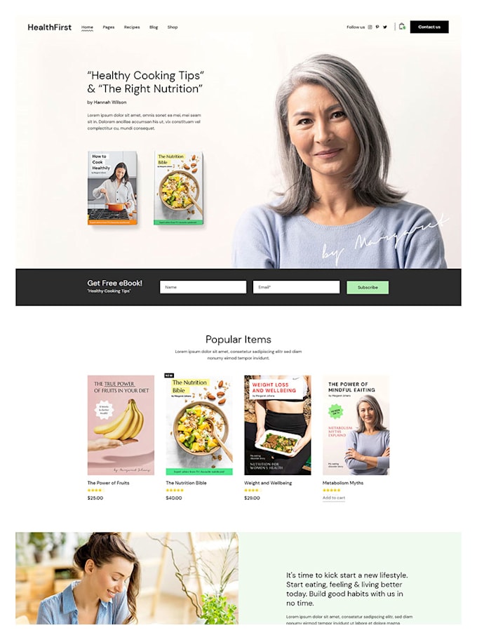 do nutrition and dietitian website design