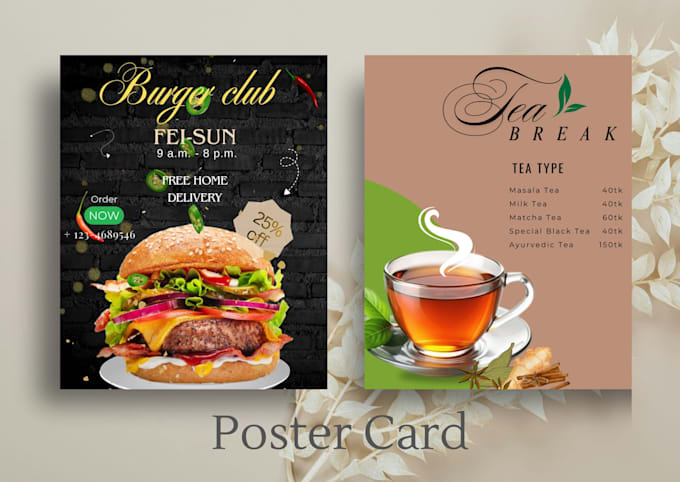 create restaurant or any small business promotion poster