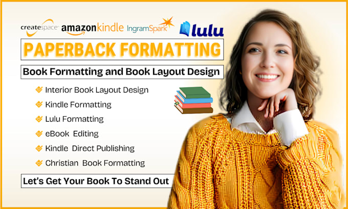 design book interior layout paperback formatting amazon kindle book formatting