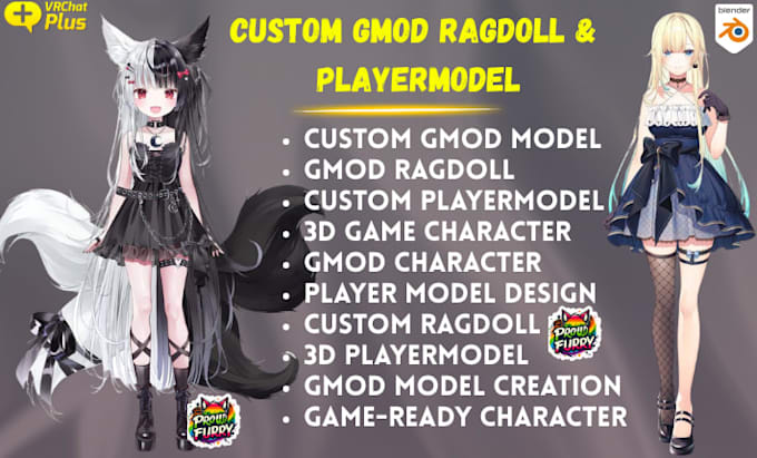model gmod ragdoll model, custom playermodel and 3d character