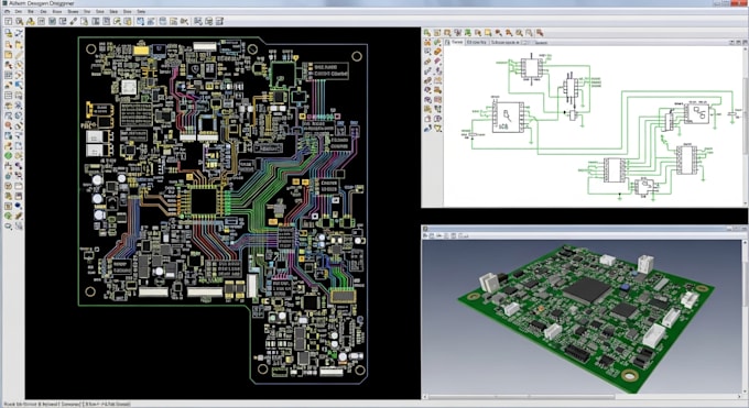 design pcb design, pcb layout, circuit schematic in altium designer