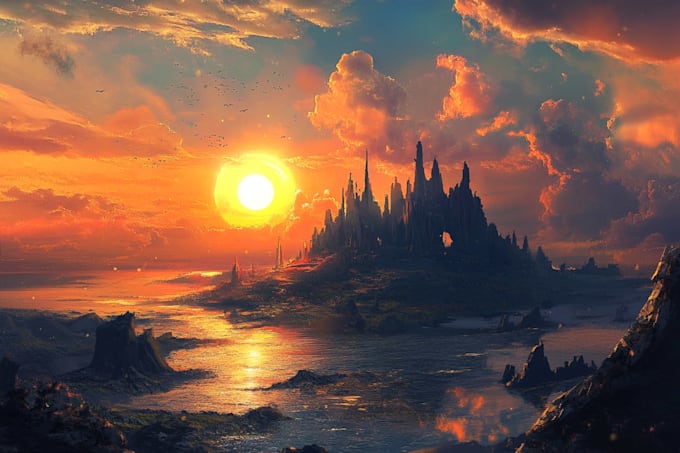 create professional landscape digital art