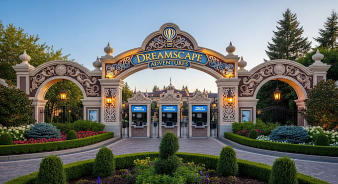 do 3d amusement park layout, theme park master plan, resort, water park design