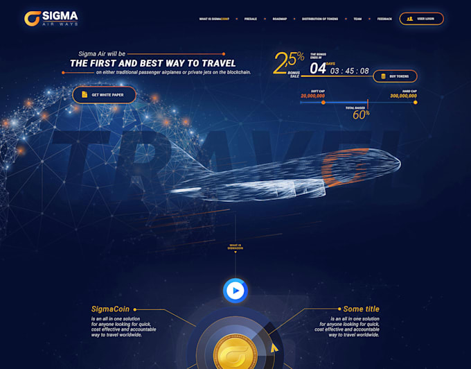 design a professional website, responsive modern UI