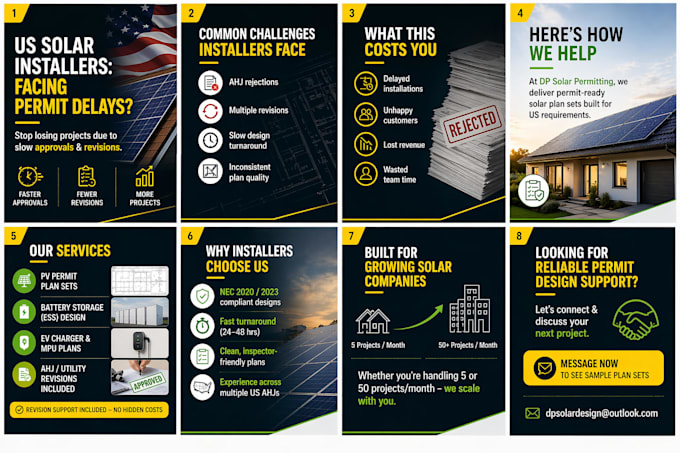 create a professional pv and ess permit plan