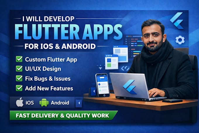 design flutter UI, reskin flutter app or flutterflow and resolve errors, bugs