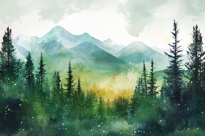 paint landscapes in watercolor