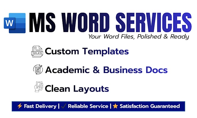 ms word expert editing, formatting and document design