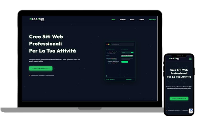 create a professional one page wordpress website