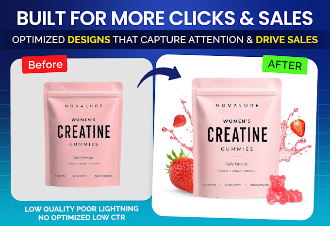 design high converting amazon hero image