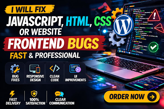 fix javascript, html, css or website frontend bugs fast